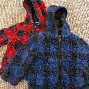 Ben Sherman Sherpa Zip Up Jackets (blue and black) (red and blue) 2 available